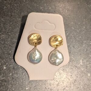 Gold And Pearl Earrings